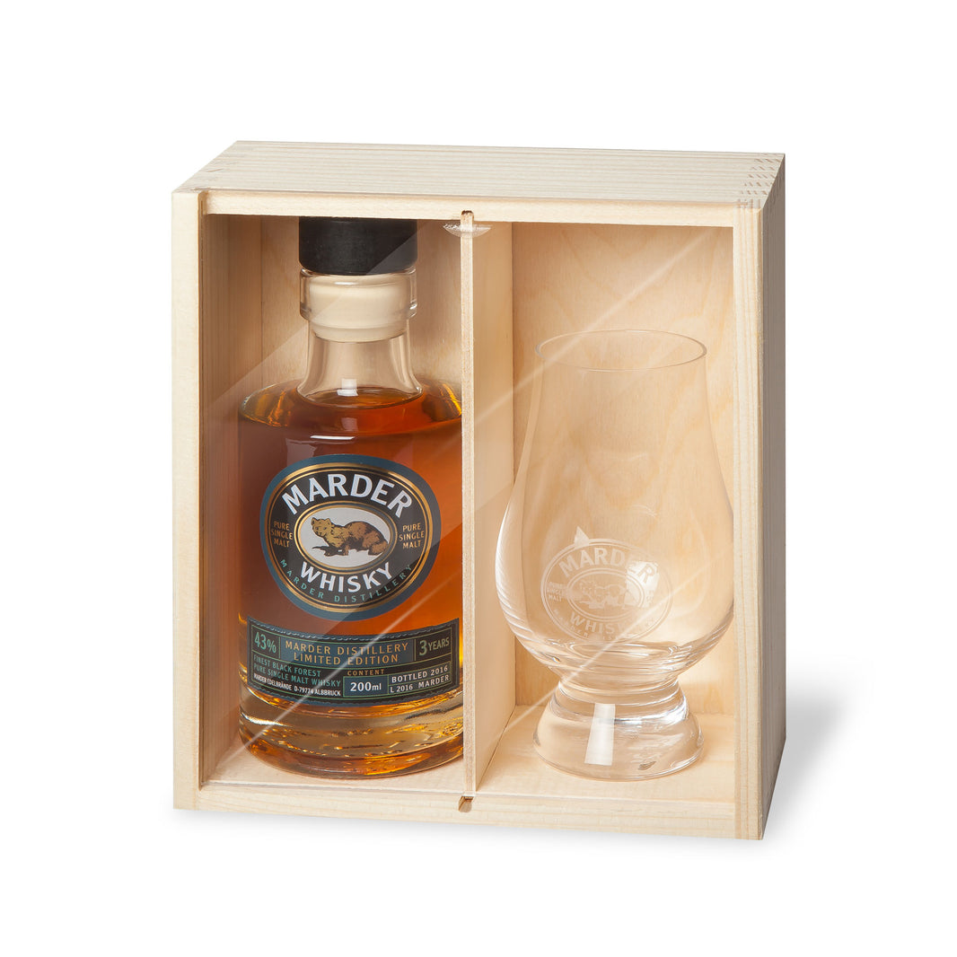 Marder Single Malt Whisky + Whisky Glas